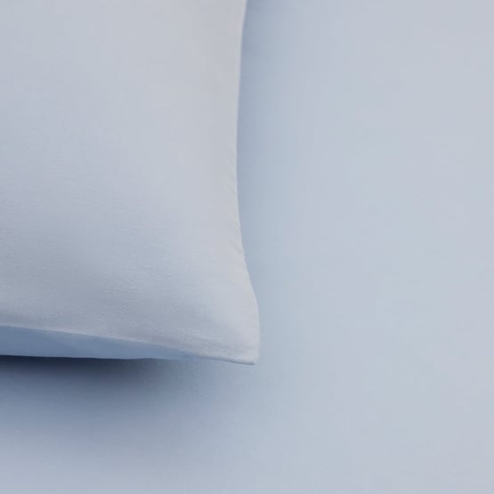 Stonewashed Cotton Chambray Fitted Sheet Set