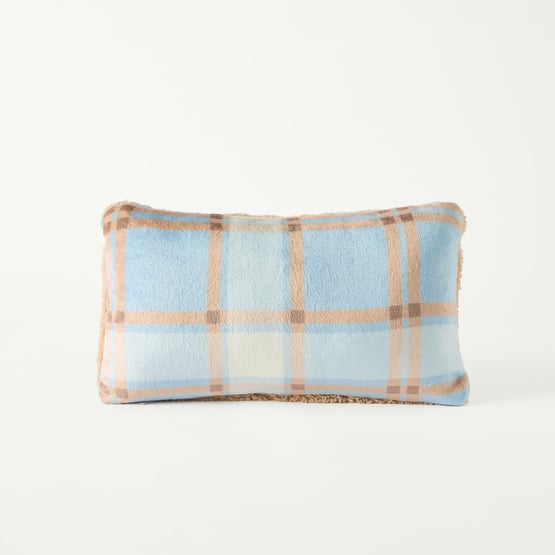 Maisy Blue & Beige Check Pet Pillow