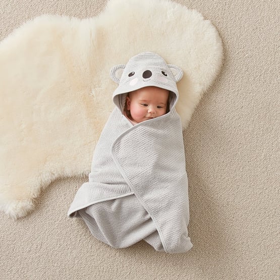 Baby Bath Time Koala Hooded Towel