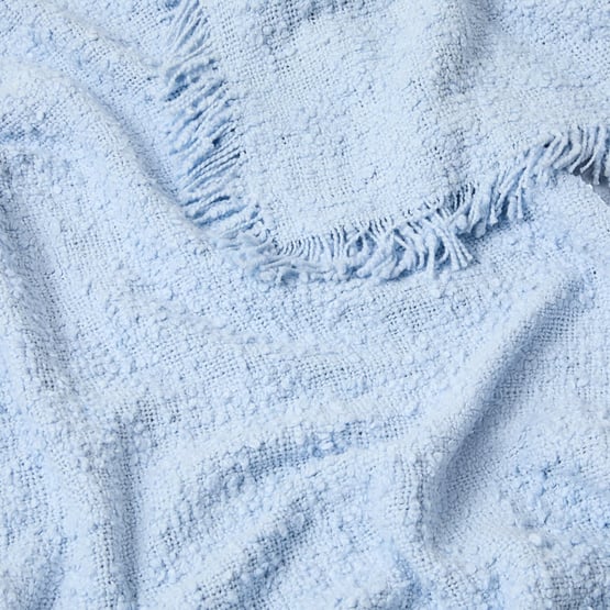 Leiden Cashemere Blue Boucle Throw