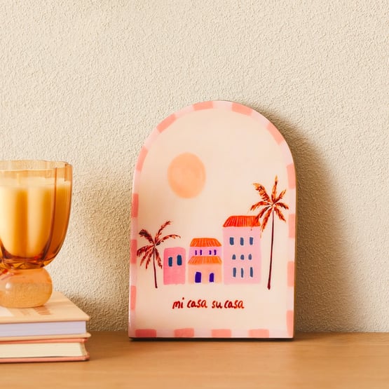 La Dolce Vita Mi Casa Su Casa Arch Timber Wall Art