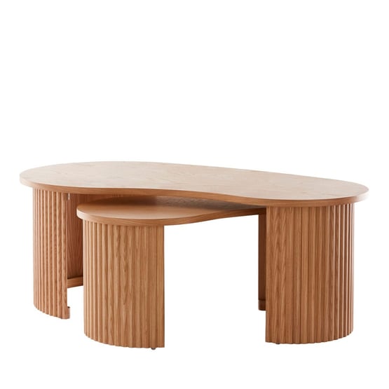 Oak Nesting Coffee Table Set