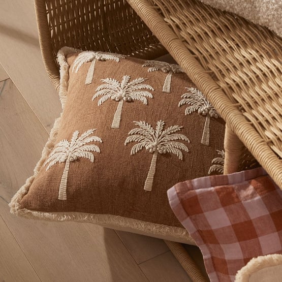 Coconut Palm Brown Cushion