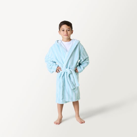 Terry Sonny Stripe Blue Bathrobe