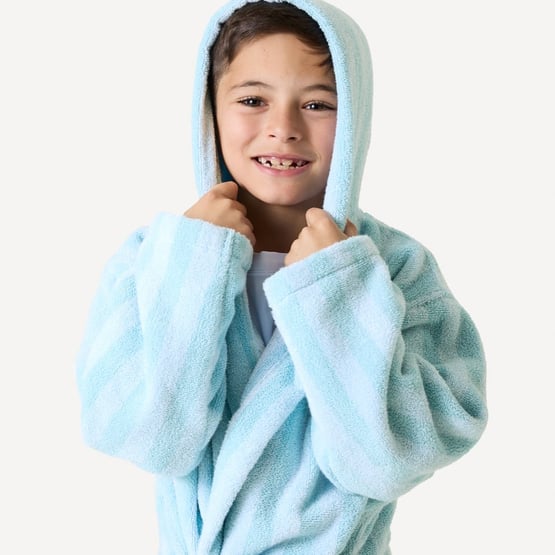 Terry Sonny Stripe Blue Bathrobe