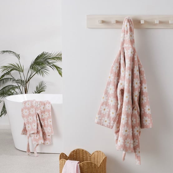 Daisy Floral Kids Cotton Bathrobe