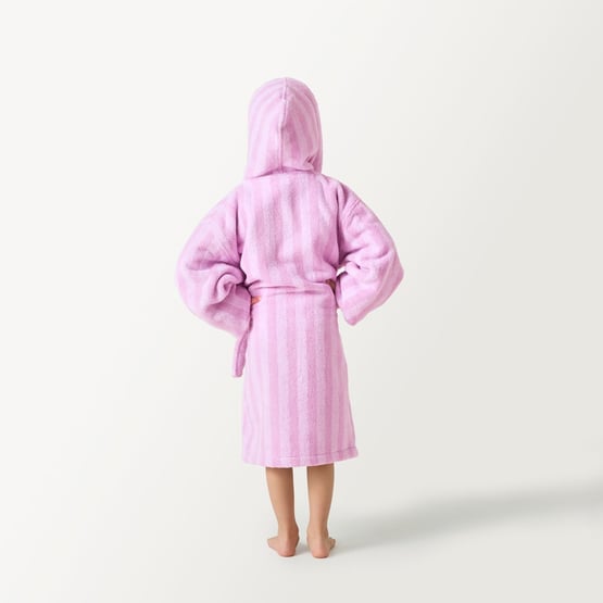 Terry Sonny Stripe Lilac Bathrobe