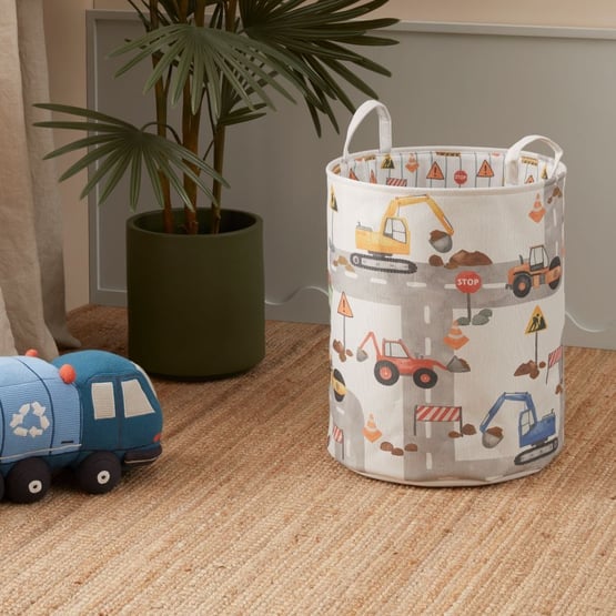 Truck Town Printed Basket
