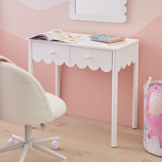 Sadie Scallop White Desk