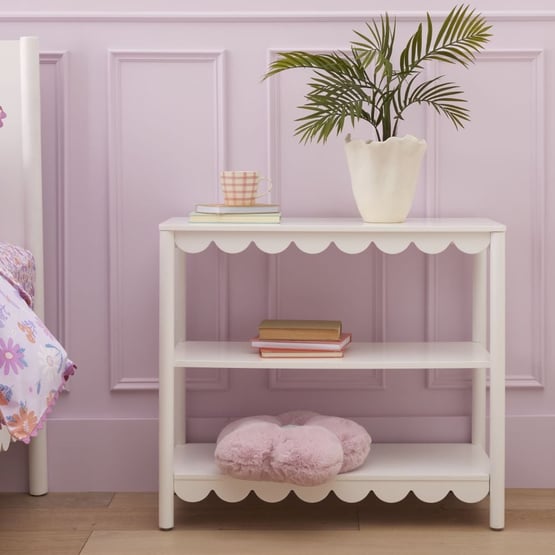 Sadie Scallop White Storage Shelf