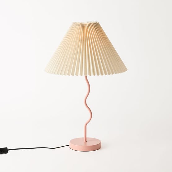 Catalina Rose & Linen Table Light