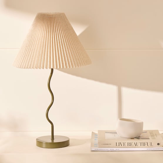 Catalina Forest & Linen Table Light