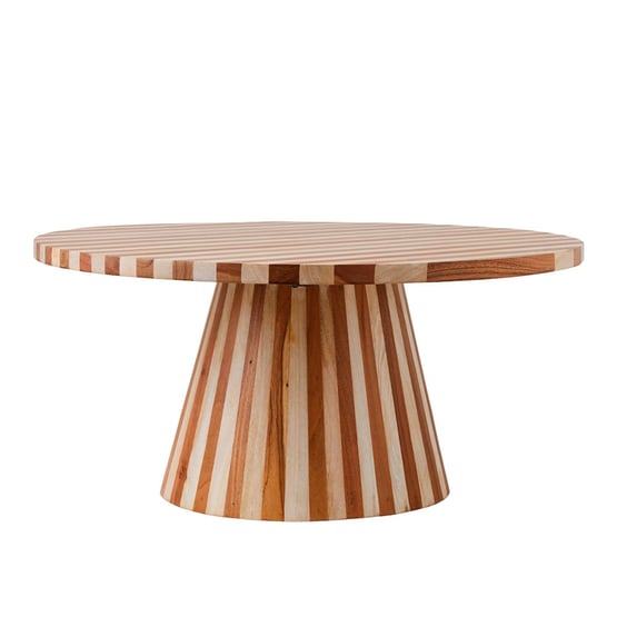 Enzo Natural & Walnut Stripe Coffee Table