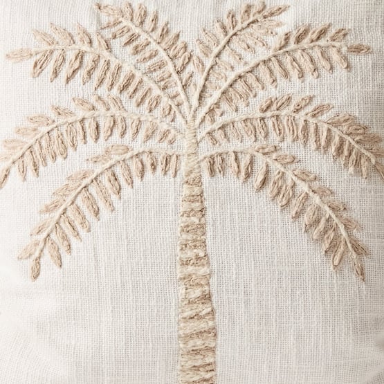 Kiki Palm White Cushion
