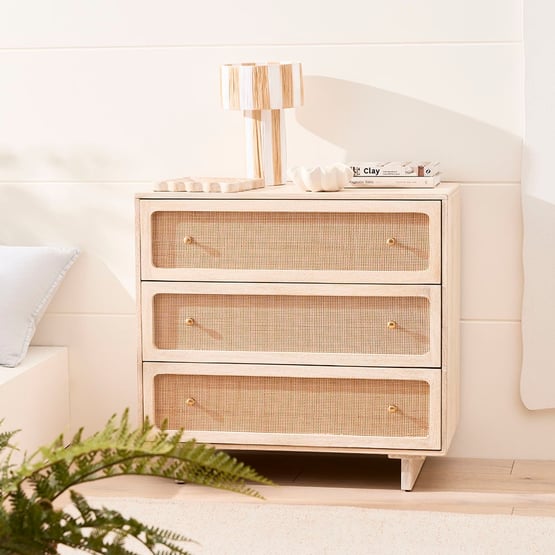 Seattle White Wash 3 Drawer Chest