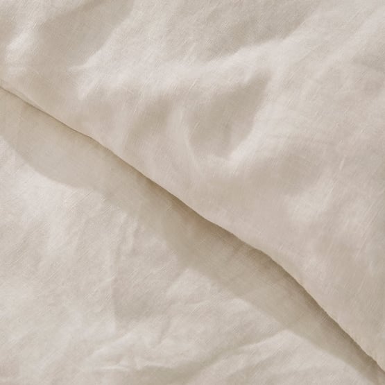 Vintage Washed Linen Coconut Quilt Cover Separates