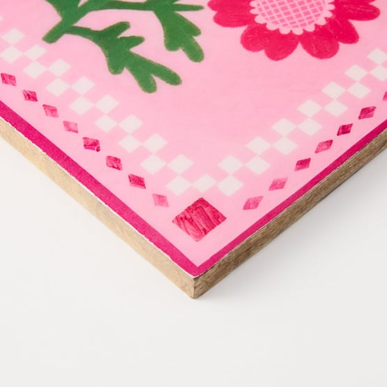 Freya Floral Arch Timber Wall Art