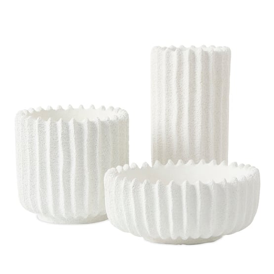 Coastal Ridge Off White Bowl