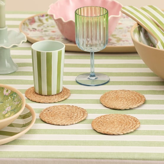 Siena Jute Natural Plain Round Coasters Pack of 4