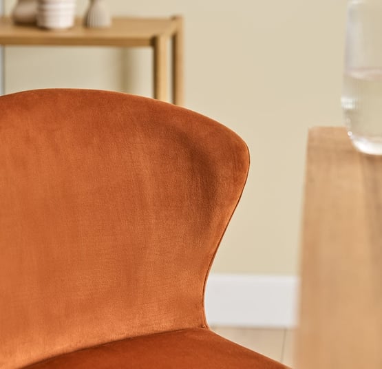 Viggo Copper Velvet Counter Stool