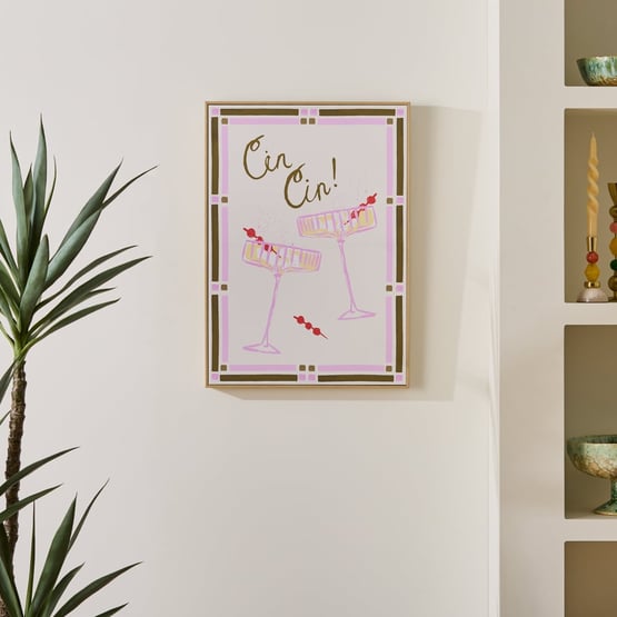 Cocktail Hour Cin Cin Canvas