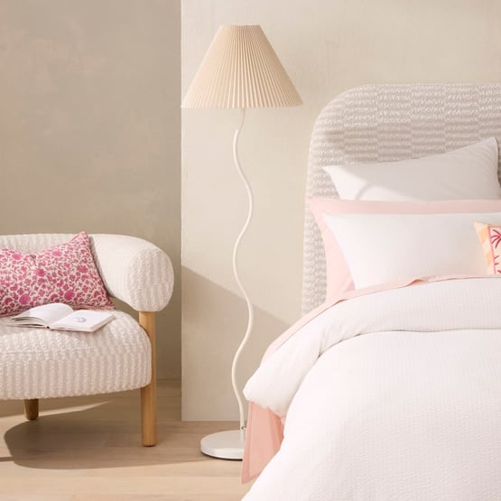 Catalina Coconut Milk & Linen Floor Light