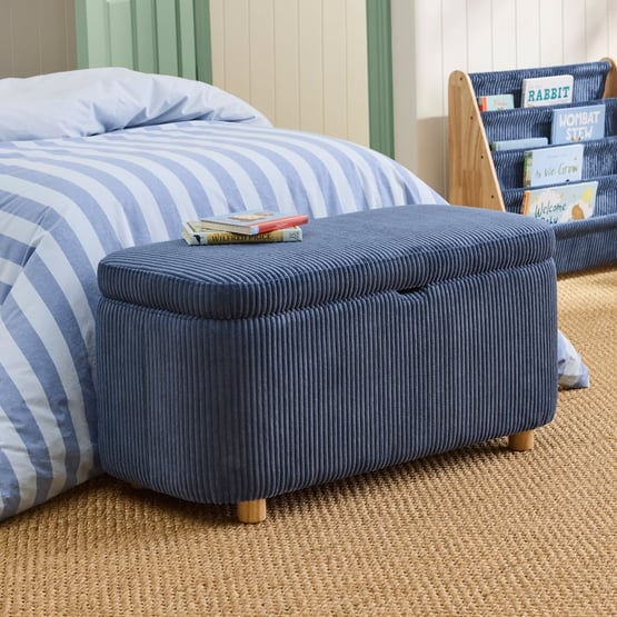 Kai Cord Blue Blanket Box