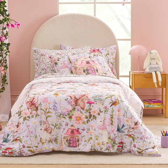 Fleur Harris Fairyland Lilac Quilt Cover Set
