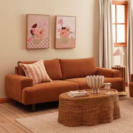 Colorado Terracotta 3 Seater Sofa
