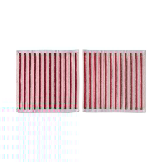 Polly Pink & Berry Stripe Washcloth Pack of 2