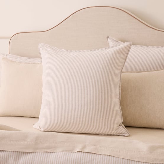 Vintage Washed Linen Linen & White Stripe Pillowcases