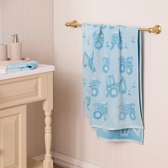Truck Time Pale Blue Towel Range