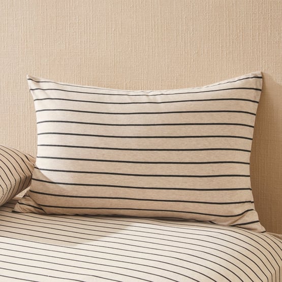 Ultra Soft Jersey Natural & Black Marble Stripe Sheet Separates