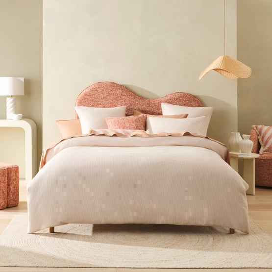 Bamboo Cotton Waffle Natural Quilt Cover Set + Separates