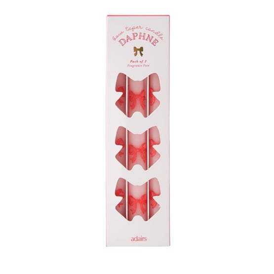 Daphne Pink & Red Taper Candles Pack of 3