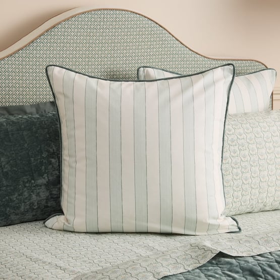 Cliveden Cypress Velvet Quilted Pillowcases