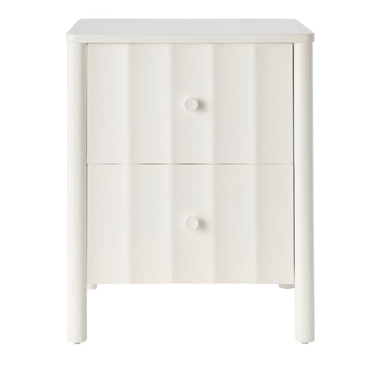 Cleo White Bedside Table