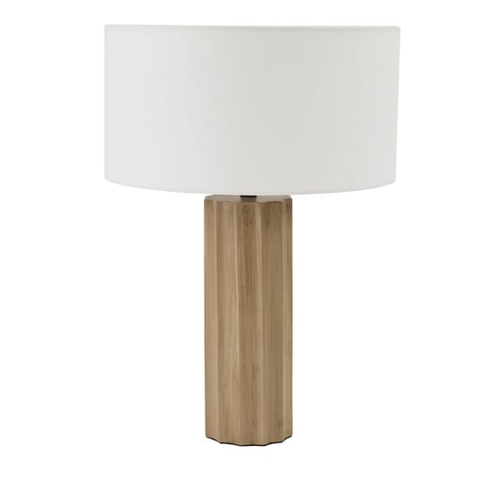Alpine Natural & White Scallop Table Light
