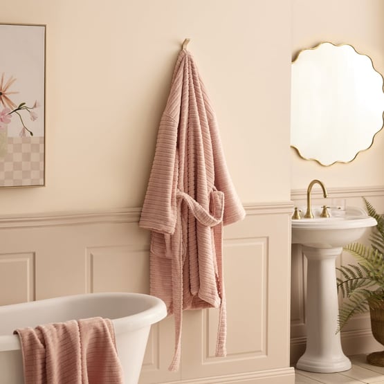 Miller Antique Pink Australian Cotton Bath Robe