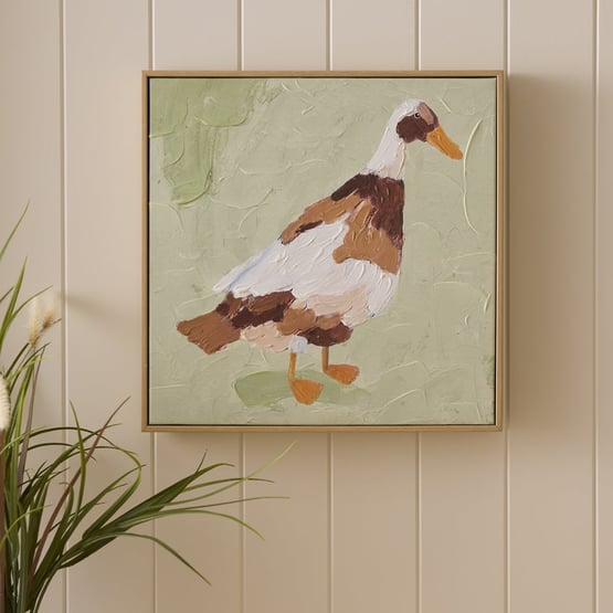 Birdhouse Dahlia Duck Canvas