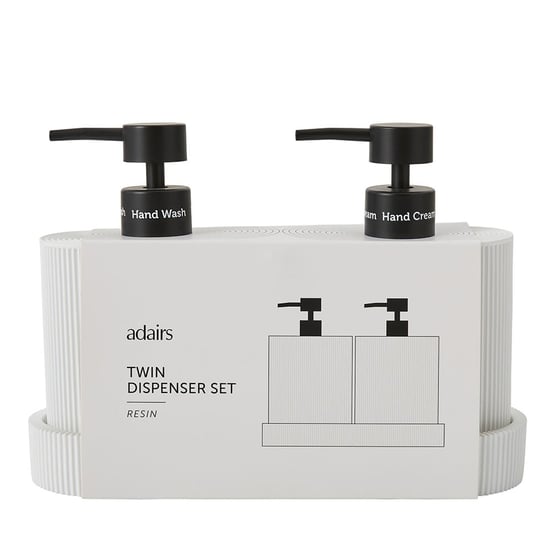 White Twin Dispenser Set