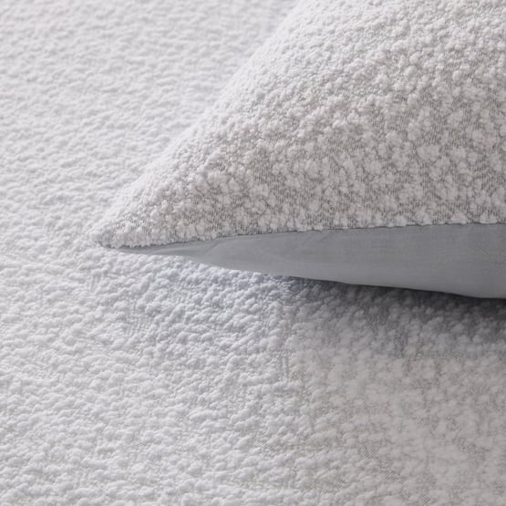 Bailey Boucle Ice Blue Quilt Cover Set