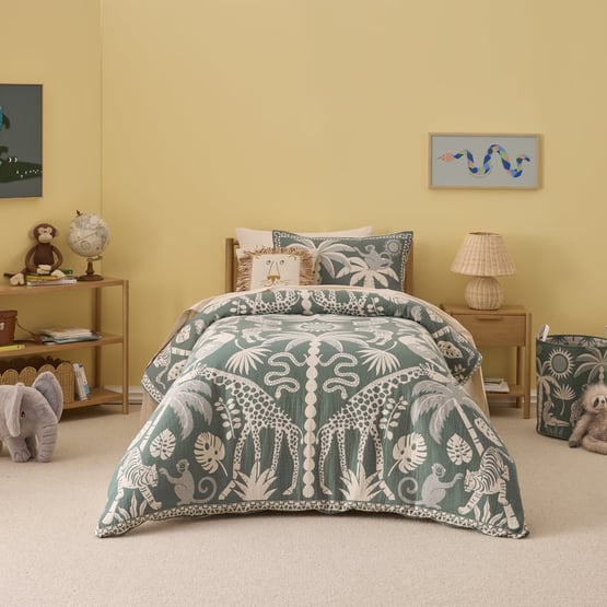 Safari Green Quilt Cover Set