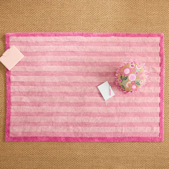 Freya Pink Stripe Rug