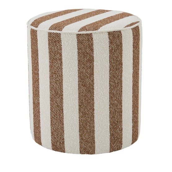 Soli Terracotta Stripe Ottoman