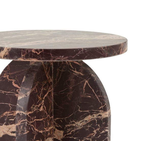 Burgundy Marble Drinks Table