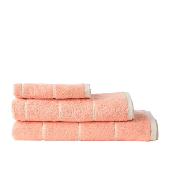 Bethany Coral Stripe Towel Range