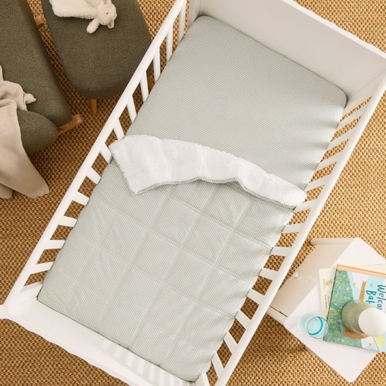 Tully Sage Gingham Baby Blanket