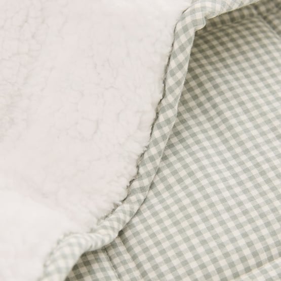 Tully Sage Gingham Baby Blanket