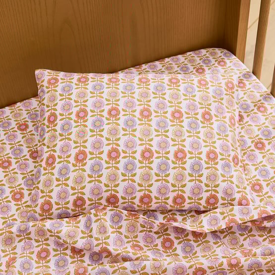 Willa Floral White Sheet Set